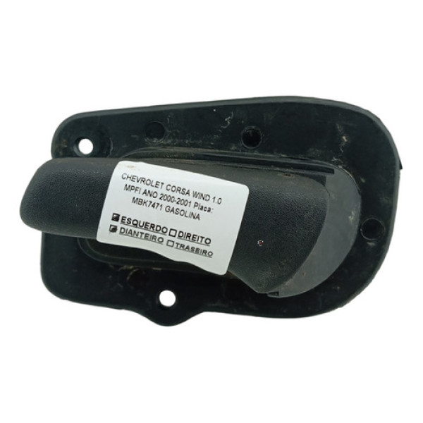 Maçaneta Interna Porta Dianteira Esquerda Gm Corsa Wind 2001 Preto Dianteira