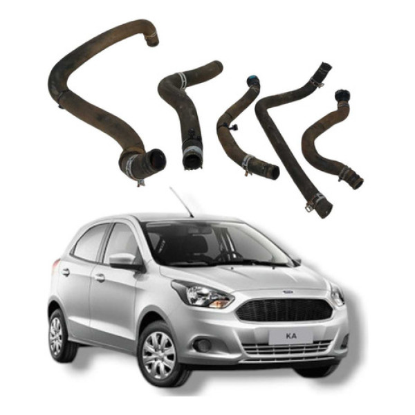 Jogo Borracha Agua Radiador Ford Ka 1.0 2017