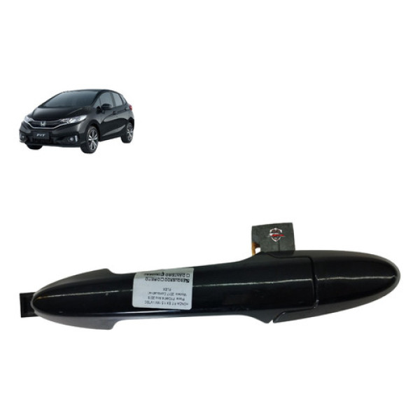 Maçaneta Externa Traseira Esquerda Honda Fit 2017 Preto Traseira