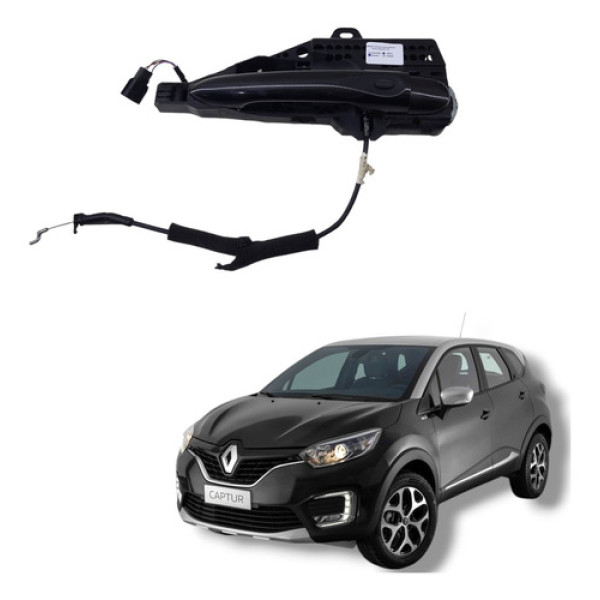 Maçaneta Externa Dianteira Direita Renault Captur 2018 2021 Preto Dianteira