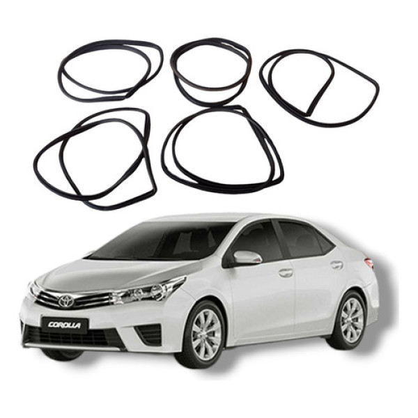 Jogo Borracha Guarnição Porta Toyota Corolla 2016