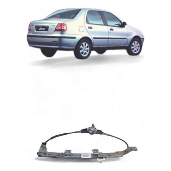 Máquina Vidro Traseira Esquerda Fiat Siena 2003/2004