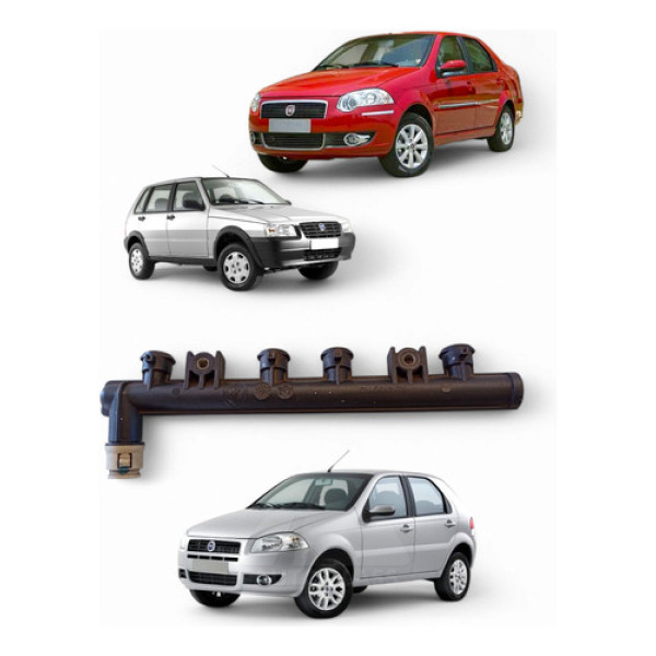 Flauta Bico Injetor Fiat Palio Siena Uno 1.0 8v Cu0012179