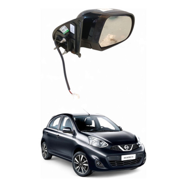 Retrovisor Direito Elétrico Nissan March 2020 1.6