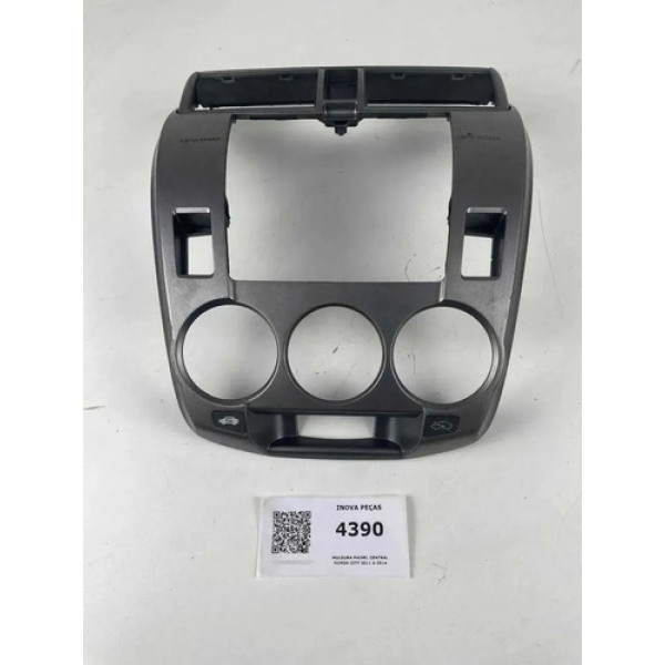 Moldura Painel Central Honda City 2011 A 2014  Preto