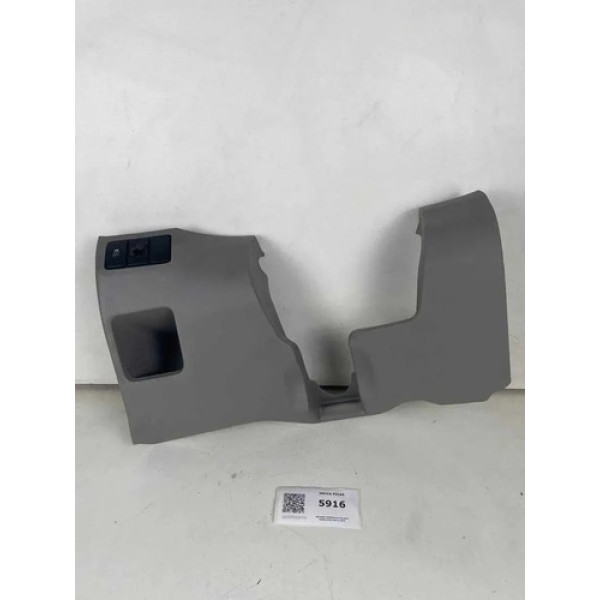 Moldura Inferior De Volante Honda Civic 2013 A 2016 Cinza Lisa