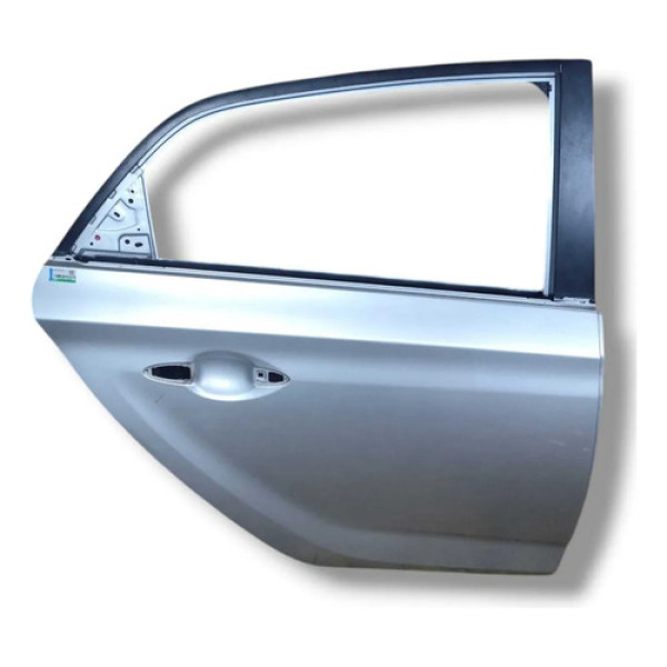 Porta Traseira Direita Hyundai Hb20 Hatch 2013 2019 Traseira Direita Prateado