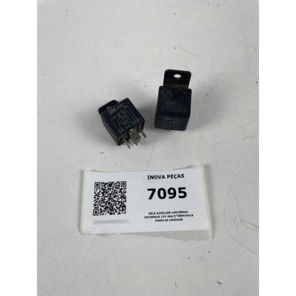 Rele Auxiliar Universal Reversor 12v 40a 5 Terminais Dni0140