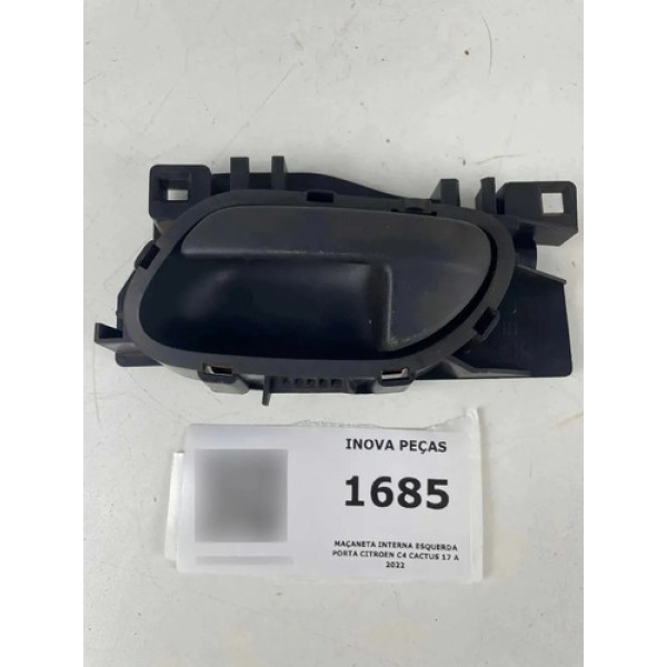 Maçaneta Interna Esquerda Porta Citroen C4 Cactus 17 A 2022 Preto Dianteira/traseira