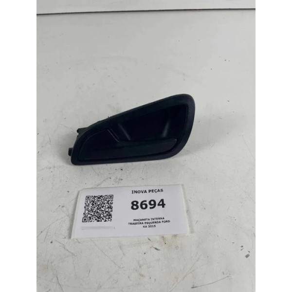Maçaneta Interna Traseira Esquerda Ford Ka 2015 Preto Traseira