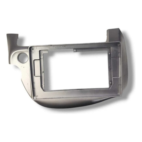Moldura Centra Radio Pisca Alerta Honda Fit 2010 2011 2012 Preto