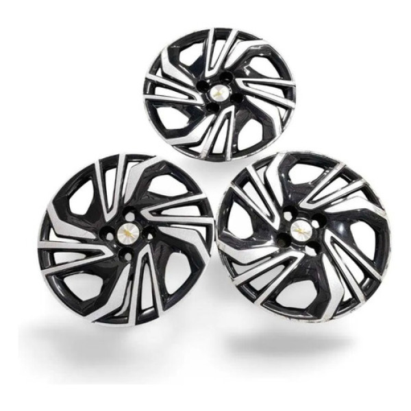 Calotas Aro 15 Original Gm Onix Plus Unidade Prateado