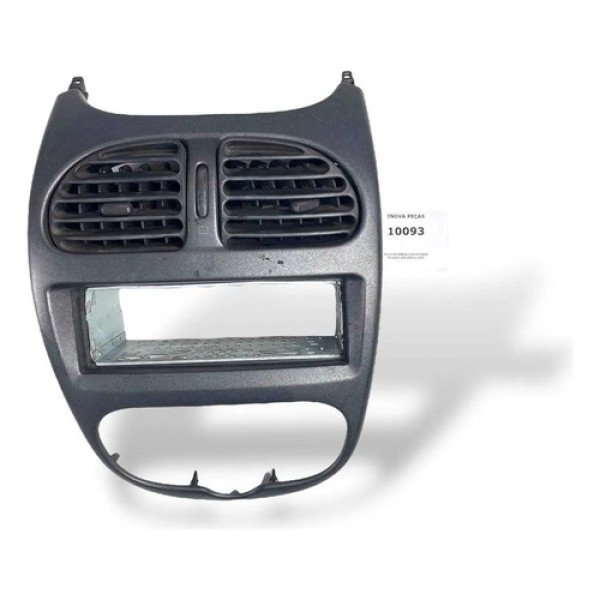 Moldura Rádio Com Difusor Peugeot  206 2005 A 2008 Preto