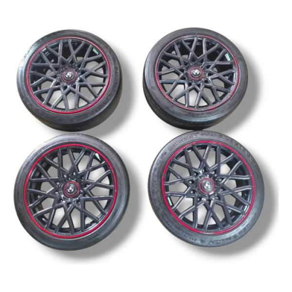 Jogo De Roda Fiat Fastback Abarth Aro 18 Com Pneu Preta