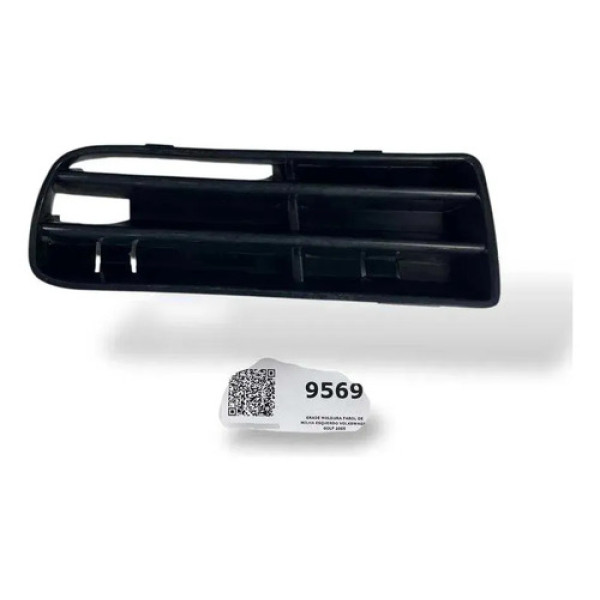 Grade Moldura Farol De Milha Esquerdo Volkswagen Golf 2005 Preto Esquerdo