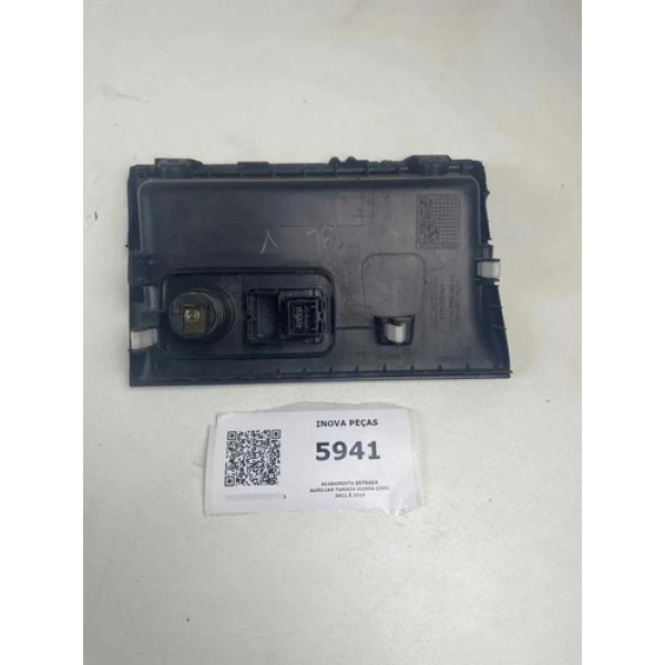 Acabamento Entrada Auxiliar Tomada Honda Civic 2012 Á 2016 Preto