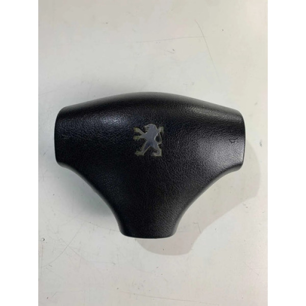 Capa Volante Tampa Buzina C Suporte P Bolsa Peugeot 206 207 Preto