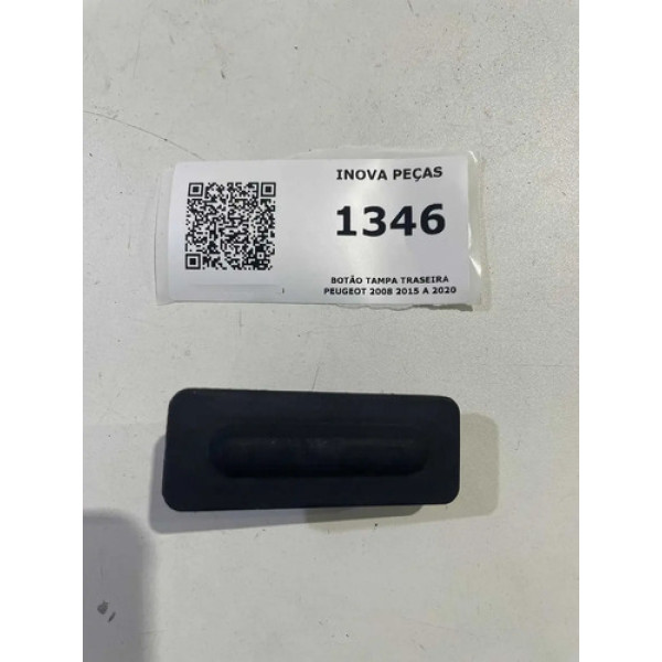 Botão Tampa Traseira Peugeot 2008 2015 A 2020 Branco