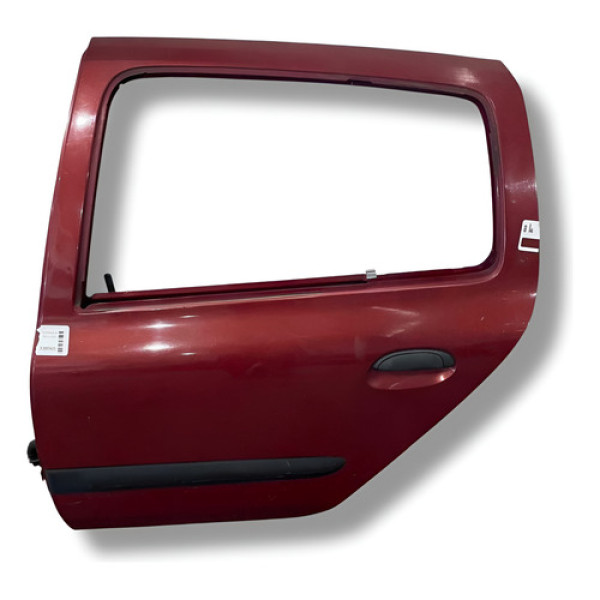 Porta Traseira Esquerda Renault Clio 2006 2012 Pelada Traseira 12532 Vermelho