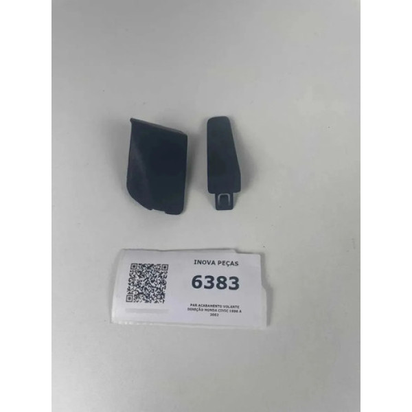 Par Acabamento Volante Direção Honda Civic 1996 A 2002 Preto Lisa