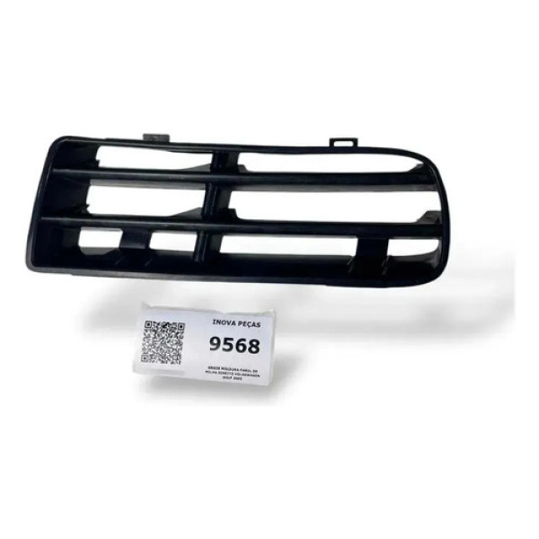 Grade Moldura Farol De Milha Direito Volkswagen Golf 2005 Preto Direito
