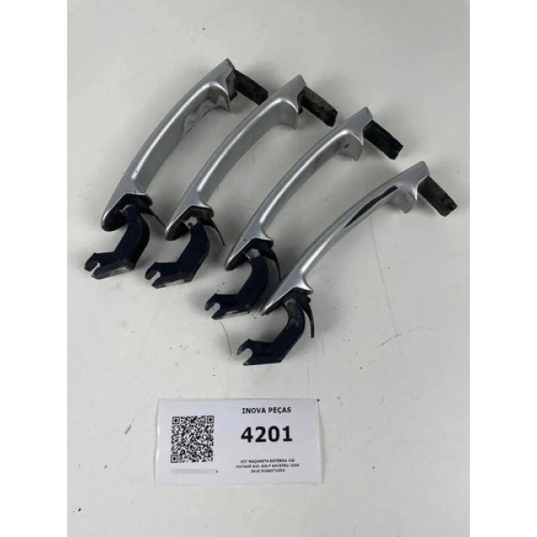 Kit Maçaneta Externa Vw Voyage Gol Golf Saveiro 2009 2016  Cinza Dianteira/traseira