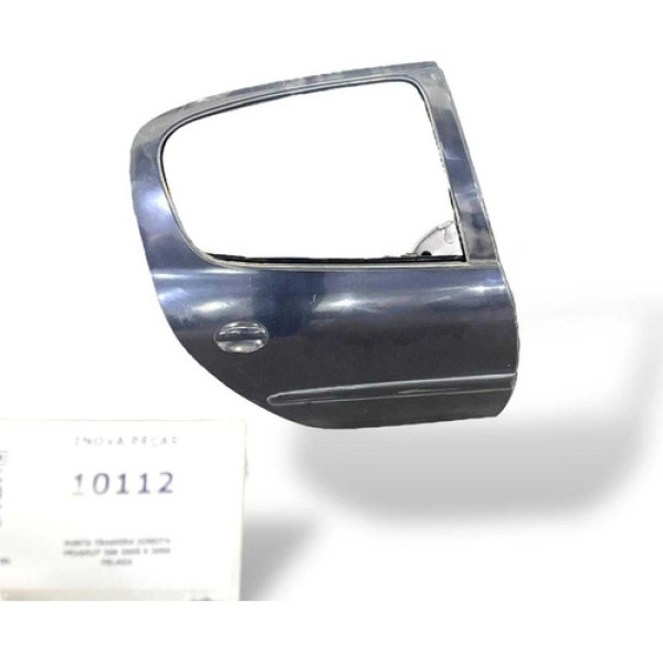 Porta Traseira Direita Peugeot  206 2005 A 2008 Pelada Traseira Direita Preto