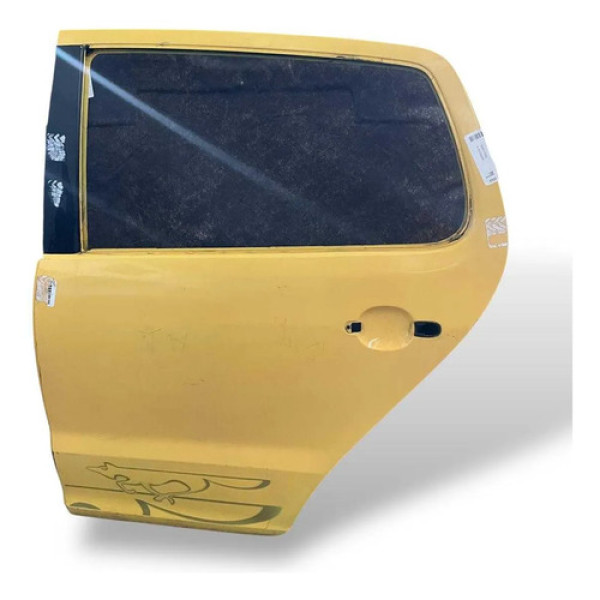 Porta Traseira Esquerda Vw Fox 2006 2010 Pelada Traseira Esquerdo Amarelo