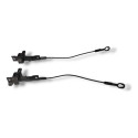 Par Fechadura Lateral Caçamba S10 Com Cabo Aço