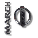 2 Emblema Mala Nissan March 2011 2012 2013 2014 2015 2016 Prata