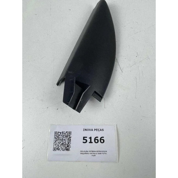 Moldura Interna Retrovisor Esquerdo Vw Polo 2008 Total Flex Preto