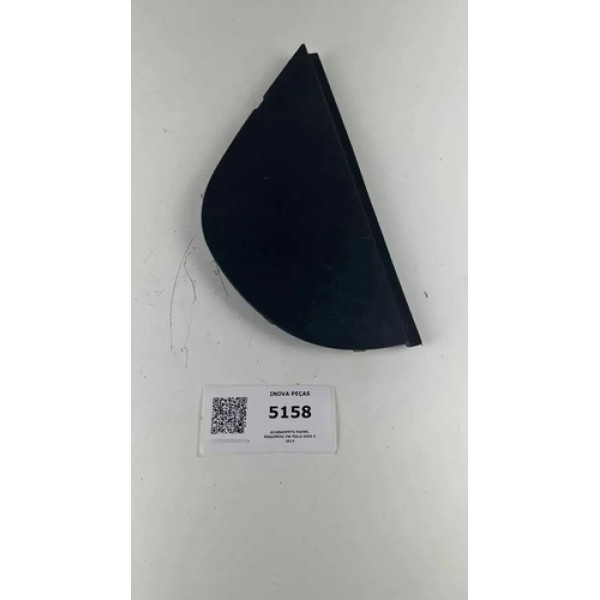 Acabamento Painel Esquerdo Vw Polo 2003 A 2014 Preto Listras