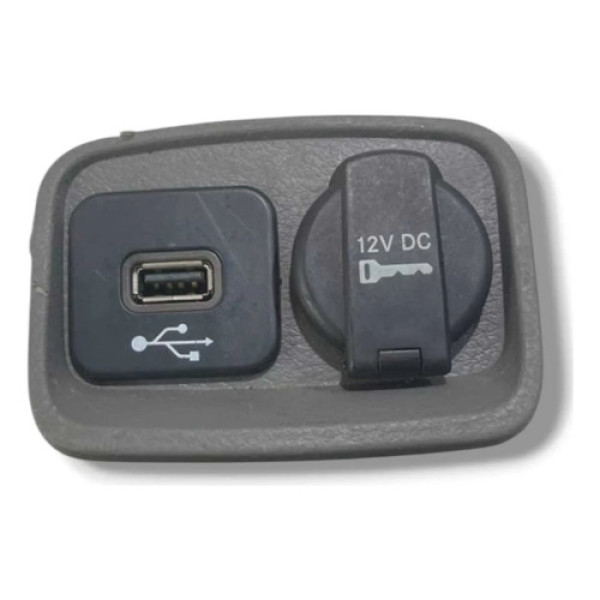 Porta Usb C/ Tomada 12v Fiat Toro16/20 Preto