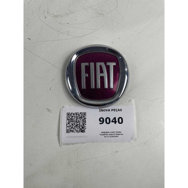 Emblema Logo Tampa Traseira Doblô Fiorino 04/13 51816201 Prateado