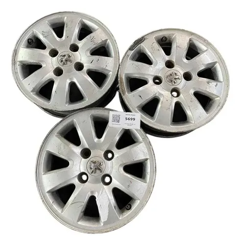 Roda Aro 14 Peugeot Unidade 4x108 Prata
