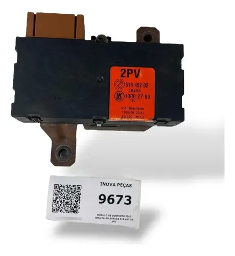 Módulo De Conforto Fiat Idea Palio Strada 518 452 02 2pv Preto