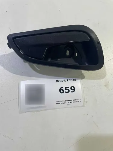 Maçaneta Interna Da Porta Tras Direita Ford Ka 2015 A 2021 Prateado Traseira