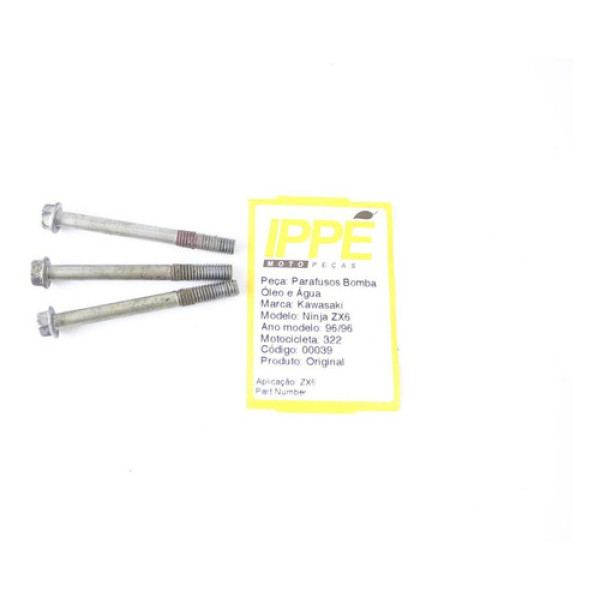 Parafuso Bomba Óleo Água Kit Ninja Zx6 Kawasaki (322)