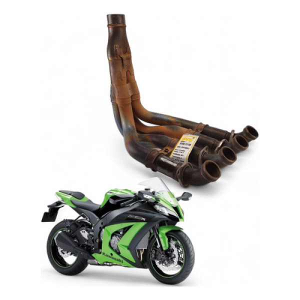 Curva Escapamento Kawasaki Zx10 R 2011 Com Avaria