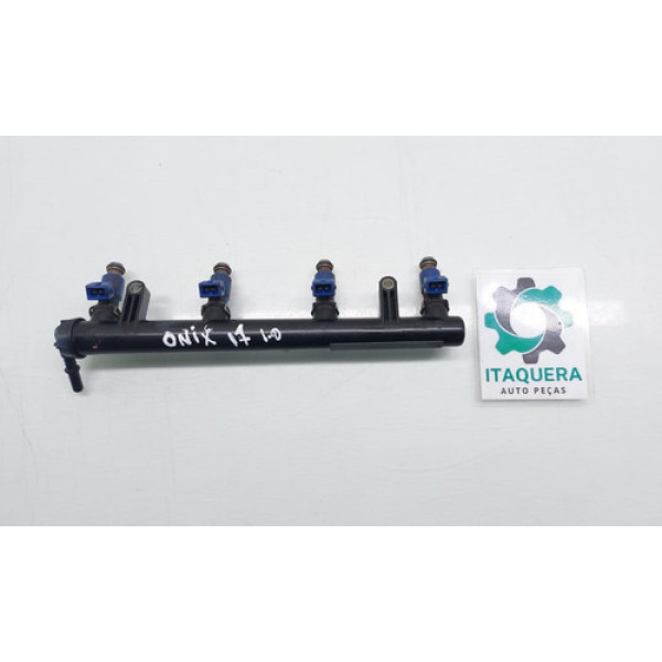Flauta Com Bicos Injetores Gm Onix Prisma 1.0 Ano 2016 2017