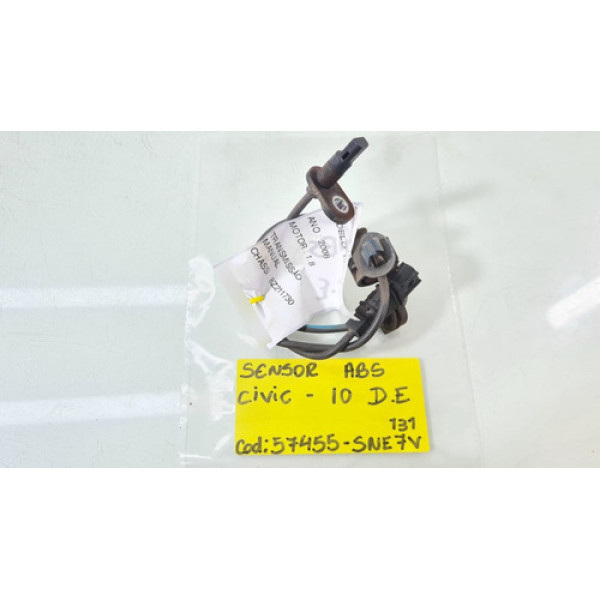 Sensor Abs Dianteiro Esquerdo Honda Civic 1.8 Ano 2009 2010