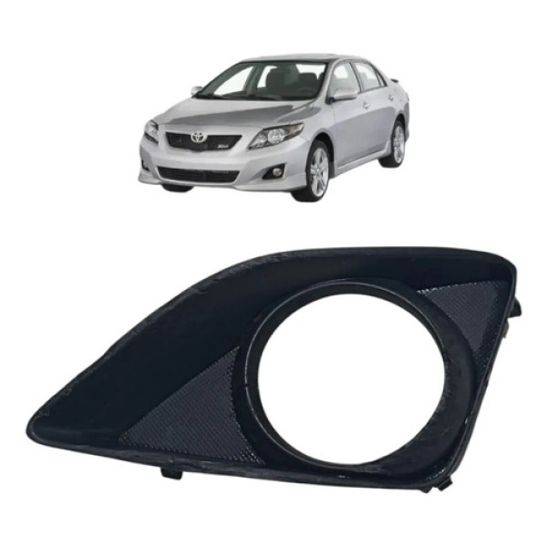 Moldura Farol Milha Esquerd Toyota Corolla 2009 2011 Origi Preto Esquerdo