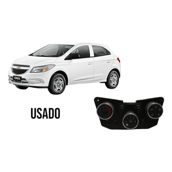Comando Controle Ar Cromado Gm Onix Prisma Novo 2013/2015