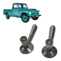 Manivela Vidro Cromada Rural F75 Willys Par Cromado