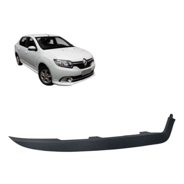 Moldura Inferior Farol Direito Renault Logan 2014/2017 Preto Fosco