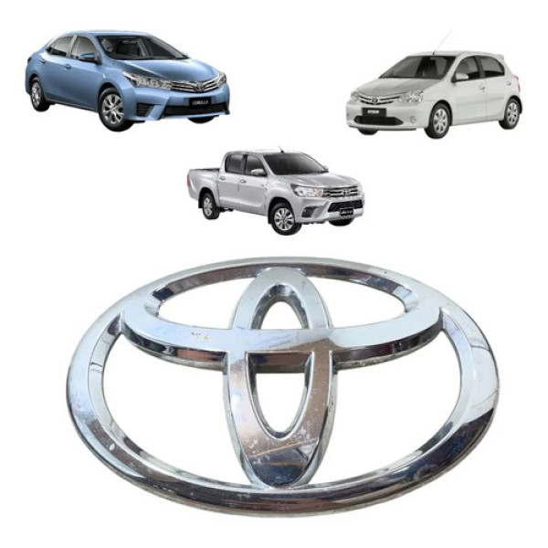 Emblema Grade Toyota Corolla Etios Hilux 2015 2017 Cromado