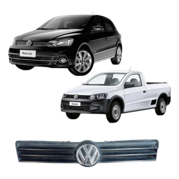 Grade Dianteiro Frontal G6 Superior Vw Gol Voyage Saveiro Preto