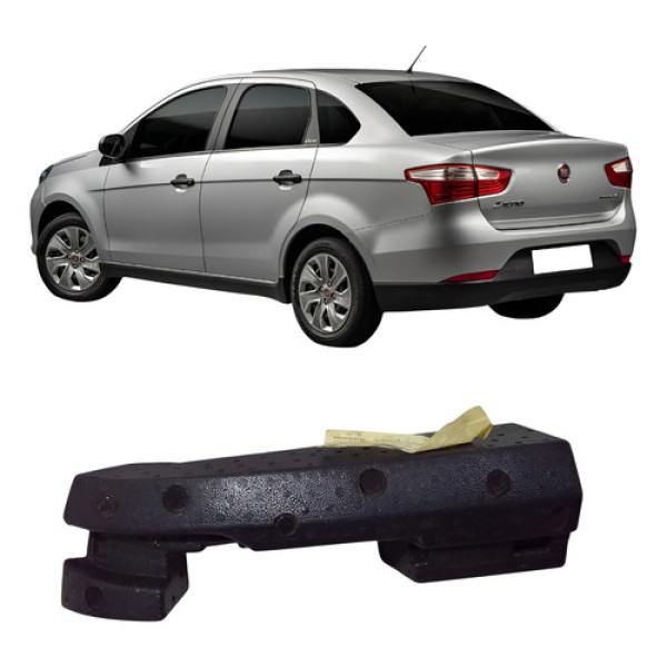Batente Direito P/choque Traseiro Fiat Gran Siena 2017/2021  Preto