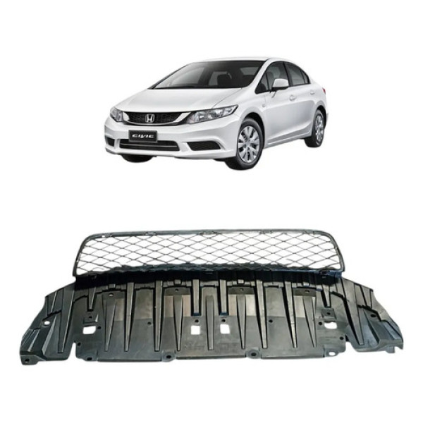 Defletor Do Para-choque Dianteiro Honda Civic 2012 2016 Preto Texturizado
