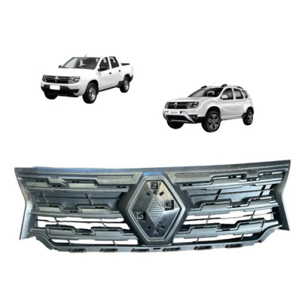 Grade Radiador Renault Duster Oroch 2020 2025 Preto